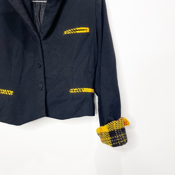 Vintage Clueless Blazer Inspired 90s Wool Blazer Size 10 (Size 42 FR) - Picture 3 of 8